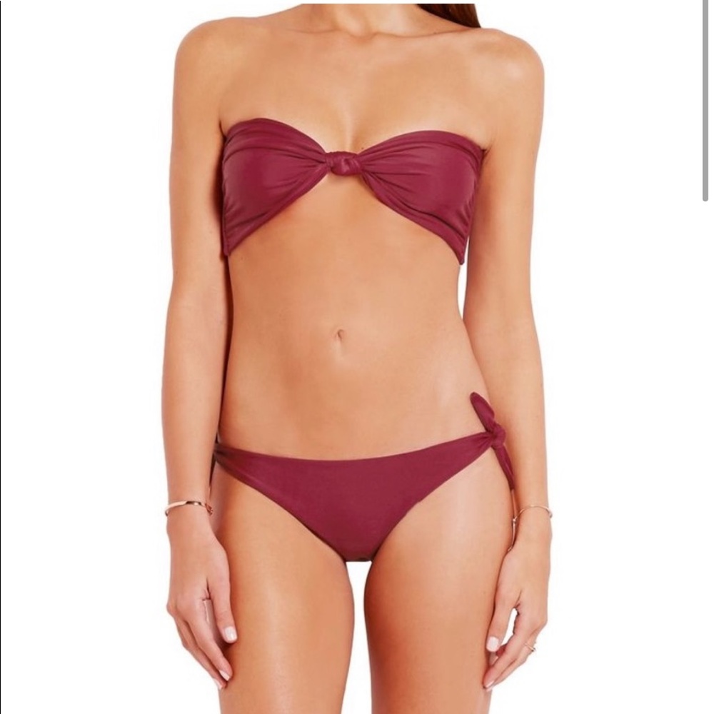 Free People Mikoh Bikini (Carmel Top / Valencia Bottoms) in Pomegranate